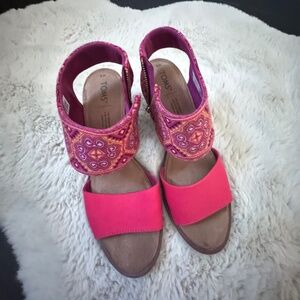 Toms Majorca Cutout Pink Sandal